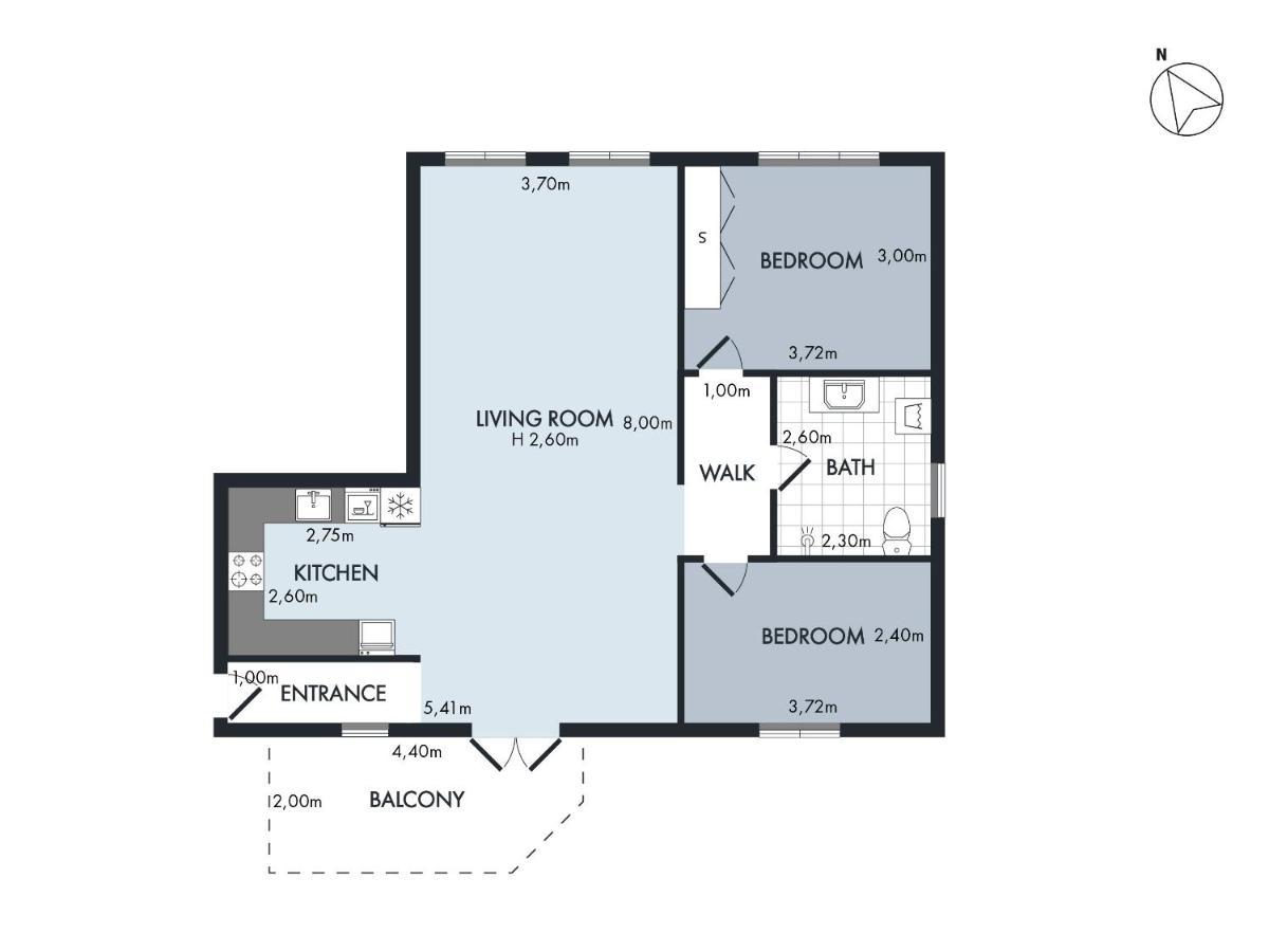 Sanders Constantin - Chic Two-bedroom With Balcony Apartament